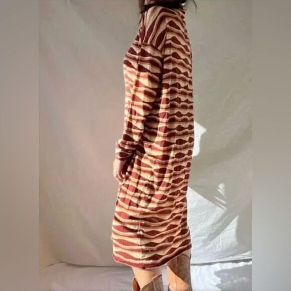 EUC ZARA PRINTED KNIT TUNIC DRESS SPECIAL EDITION BRICK - Picture 2 of 10